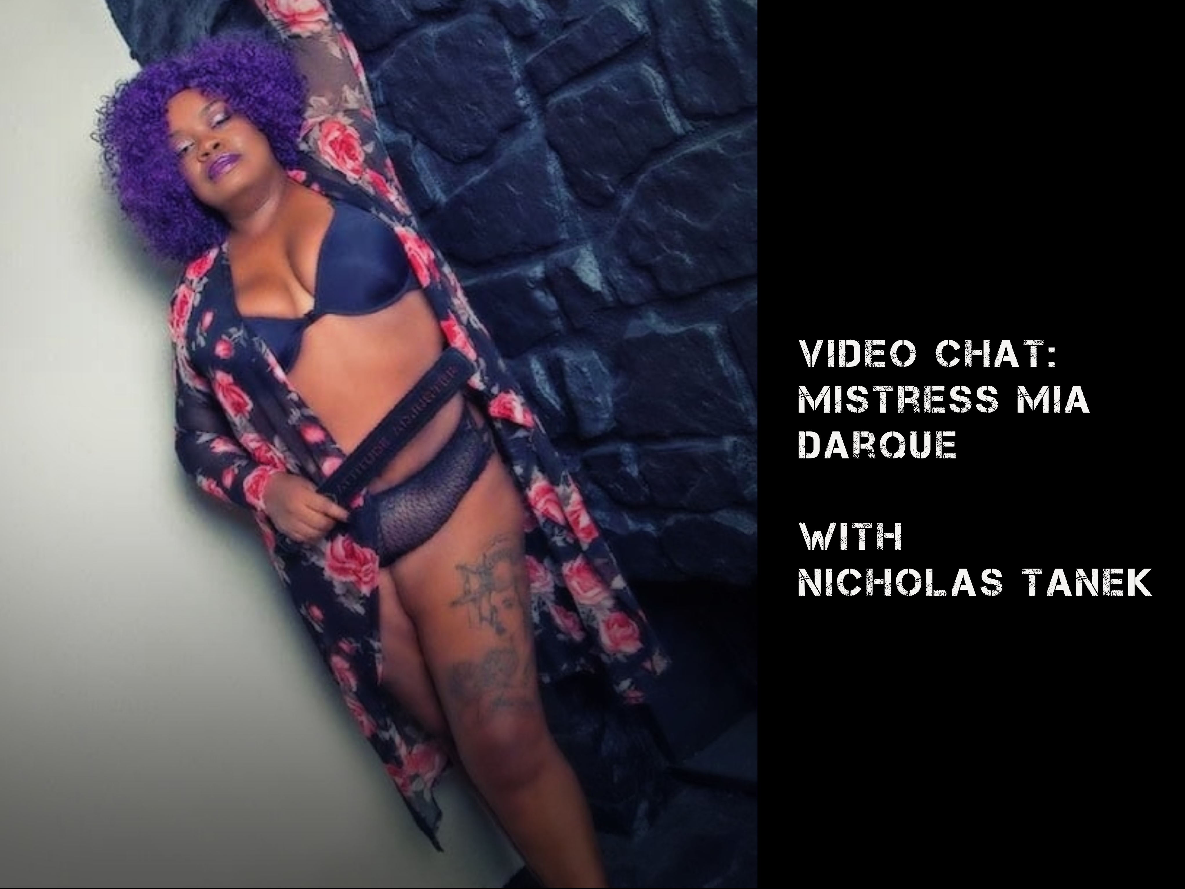 VIDEO CHAT: Mistress Mia Darque w/ Nicholas Tanek - Your Kinky Friends